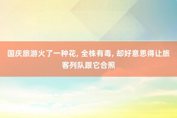 国庆旅游火了一种花, 全株有毒, 却好意思得让旅客列队跟它合照